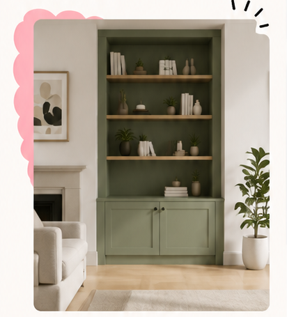 Alcove unit in living room